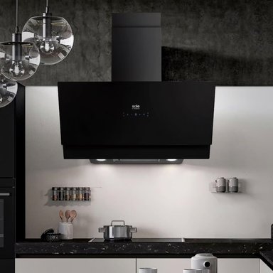CAMPANA SOLE EXTRACTORA DECORATIVA 90CM TURE81C0V2 NEGRO - 3