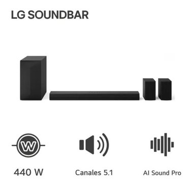 BARRA DE SONIDO 51 CH REAR SPEAKERS INCLUIDOS LG S60TR 440W - 1
