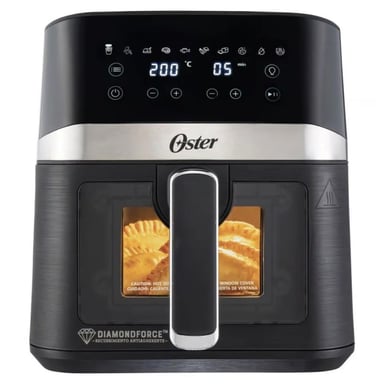 FREIDORA DE AIRE DIGITAL CON RECUBRIMIENTO DIAMONDFORCE 4L CON 10 PROGRAMAS AUTOMÁTICOS OSTER CKSTAF40WDDF NEGRO - 1