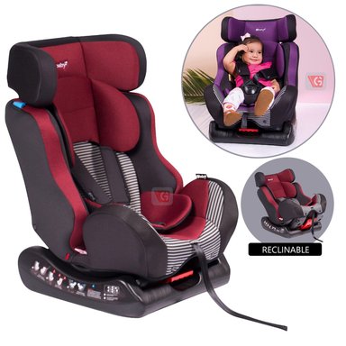 SILLA AUTO EBABY FIREZA RECLINABLE ROJO