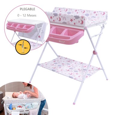 EBABY BAÑERA CAMBIADOR MAXI 830-1 ROSADO