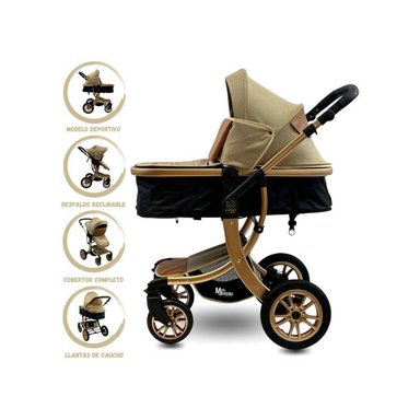COCHE CUNA CONFORT KIDS ALFA BEIGE MOISÉS