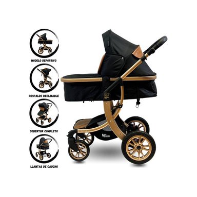 COCHE CUNA CONFORT KIDS ALFA NEGRO MOISÉS