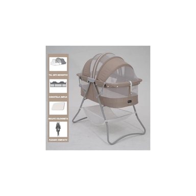 CUNA PORTÁTIL PLEGABLE PARA BEBÉ EBABY DOLLY BEIGE