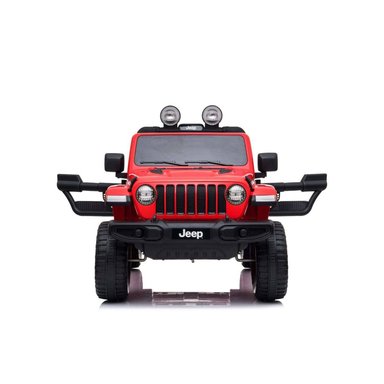 CARRO A BATERIA JEEP WRANGLER RUBICON 12V CON PANTALLA VIDEO USB ROJO - 2