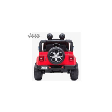 CARRO A BATERIA JEEP WRANGLER RUBICON 12V CON PANTALLA VIDEO USB ROJO - 3