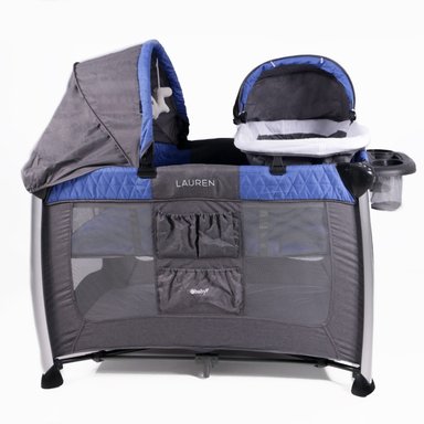 CUNA CORRAL MOISES CON CAMBIADOR EBABY LAUREN EB730 AZUL