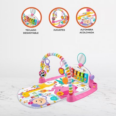 GIMNASIO DOUX BEBE BEBÉS 4 EN 1 TUNES LUJO PINK