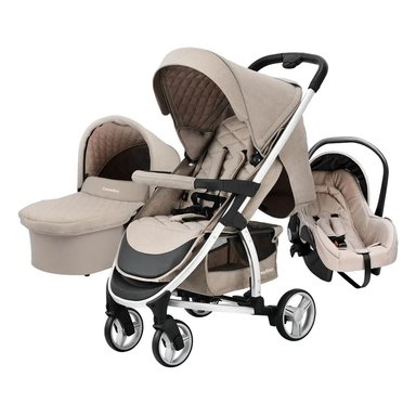 COCHE CUNA CARESTINO LONDO BEIGE MOISÉS 3 EN 1 N