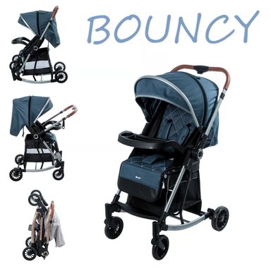 COCHE MECEDORA EBABY BOUNCY REVERSIBLE EB116 AZUL
