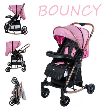 COCHE MECEDORA EBABY BOUNCY REVERSIBLE EB116 ROSADO