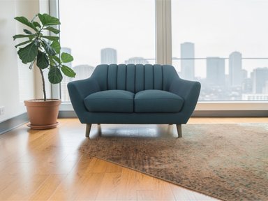 SOFA LINEA UNO VALERIA 2 CUERPOS AZUL