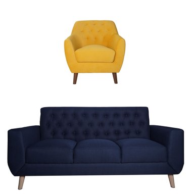 JUEGO SALA LÍNEA UNO MUEBLES KIA BOTON 3 BUTACA