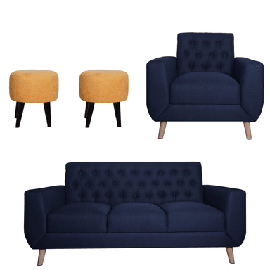 JUEGO SALA LÍNEA UNO MUEBLES KIA 3-1 BOTTON PUFF KIA VINTAGE