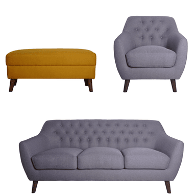 JUEGO SALA LÍNEA UNO MUEBLES SOFIA 3-1 BQTA