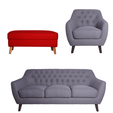 JUEGO SALA LÍNEA UNO MUEBLES SOFIA 3-1- BQTAO