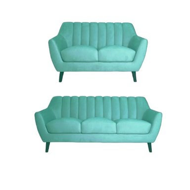 JUEGO SALA LÍNEA UNO MUEBLES VALERIA AQUA 3-2