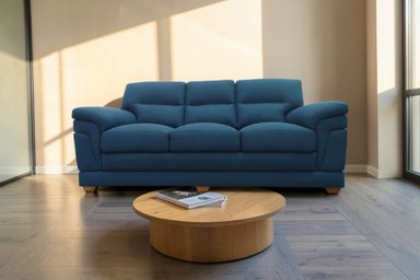 SOFA LINEA UNO MUEBLES BOSTON 3 CUERPOS AZUL