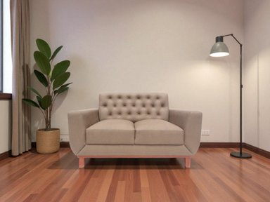 SOFA LINEA UNO MUEBLES VIENNA 2 CUERPOS TRIGO