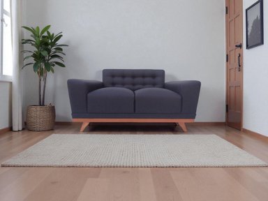 SOFA LINEA UNO MUEBLES JULIETA 2 CUERPOS PLOMO