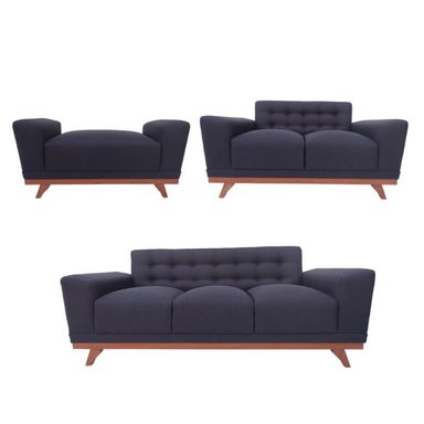 SALA LINEA UNO MUEBLES JULIETA 3-2-BQT PLOMO