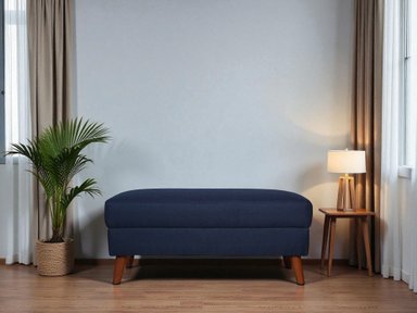BANQUETA LINEA UNO MUEBLES VINTAGE AZUL OSCURO