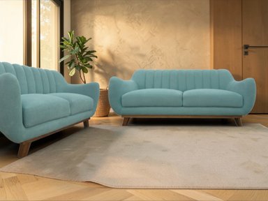 SOFÁ LÍNEA UNO MUEBLES 3-2 CUERPOS ALEXIA AQUA