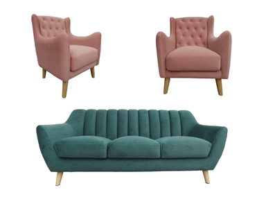 JUEGO SALA LÍNEA UNO MUEBLES VALERIA 3-1-1