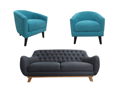 JUEGO SALA LÍNEA UNO MUEBLES LUCIANA 3-1-1