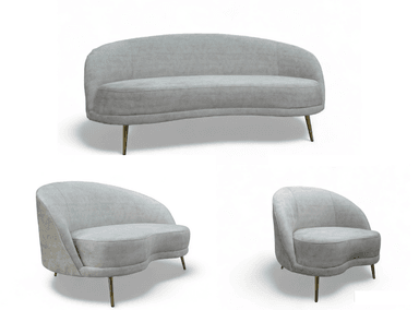 JUEGO SALA LÍNEA UNO MUEBLES CURVO XI 3-2-1 CUERPOS