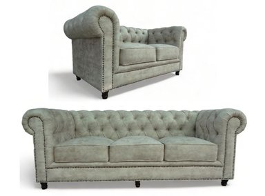 JUEGO SALA LÍNEA UNO MUEBLES CHESTERFIELD 3-2 CUERPOS