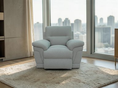 RECLINABLE LINEA UNO MUEBLES MADERA TORNILLO MARFIL BOSTON