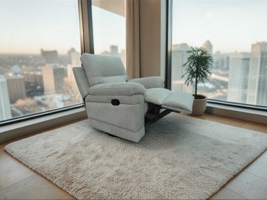 RECLINABLE LINEA UNO MUEBLES MADERA TORNILLO MARFIL BOSTON - 2