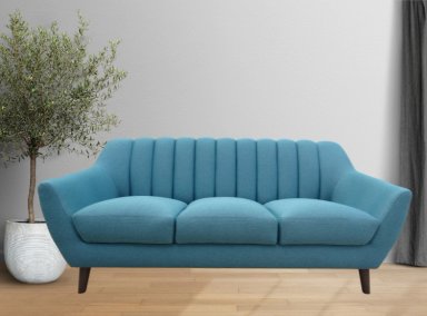 SOFA LINEA UNO MUEBLES 3 CUERPOS VALERIA TURQUEZA