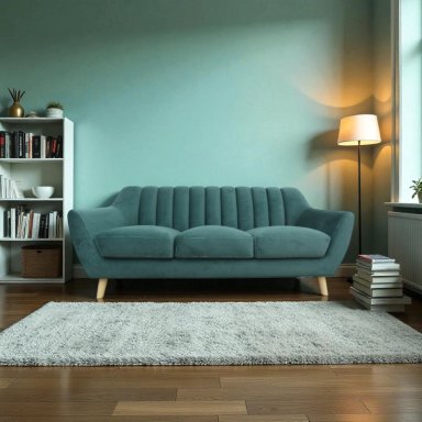 SOFA LINEA UNO MUEBLES 3 CUERPOS VALERIA VERDE