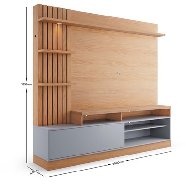 CENTRO DE ENTRETENIMIENTO PAZART MUEBLES SPLIT PANEL FREIJO - 3