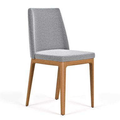 PACK DE 2 SILLAS DE COMEDOR MADERA CITY BOUCLÉ GRIS CLARO