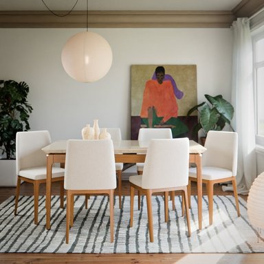 PACK 2 SILLAS DE COMEDOR MADERA CITY BOUCLÉ BEIGE - 4