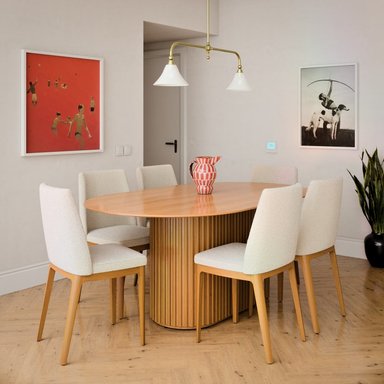 PACK 2 SILLAS DE COMEDOR MADERA CITY BOUCLÉ BEIGE - 5