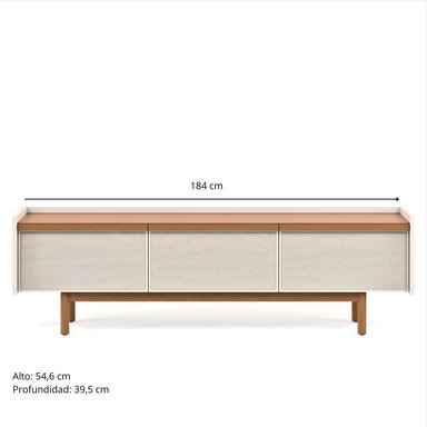 MESA DE TV DUNE 1.8 OFF WHITE - 2