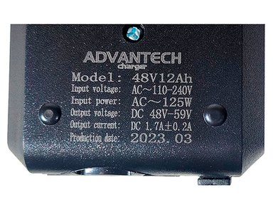 CARGADOR PARA BICICLETA ELÉCTRICA ADVANTECH 48V12AH CARGADOR PARA BICIMOTO ELÉCTRICA DE 48V 12AH CON BATERÍA PLOMO ACIDO - 4