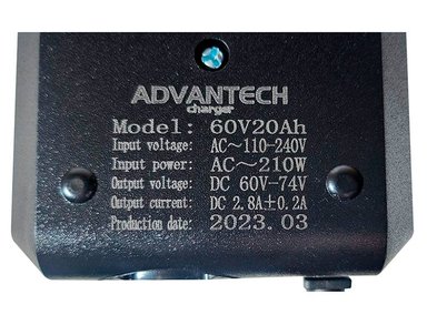 CARGADOR ADVANTECH 60V20AH 60V 20AH PARA MOTO ELÉCTRICA CON BATERÍA PLOMO ACIDO - 5