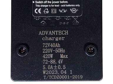 CARGADOR ADVANTECH 72V40AH 72V 40AH PARA MOTO ELÉCTRICA CON BATERÍA CON PLOMO ACIDO - 5