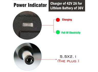 CARGADOR PARA BICICLETA ELÉCTRICA ADVANTECH 36V2A DE 36V CON BATERÍA DE LITIO. SALIDA 42V 2A - 5