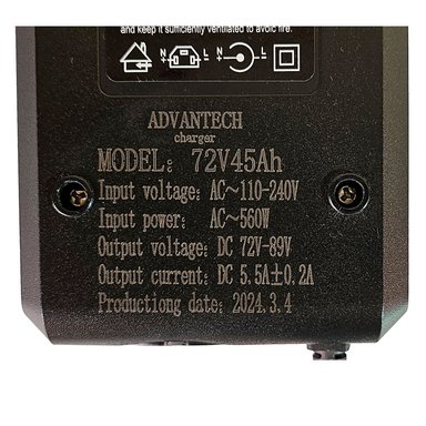 CARGADOR PARA MOTO ELÉCTRICA DE 72V 45AH CON BATERÍA PLOMO ACIDO - 5