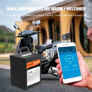 BATERÍA PARA MOTO ELÉCTRICA DE 48V 20AH LITIO CON BLUETOOTH PANTALLA LCD - VERTICAL - 4