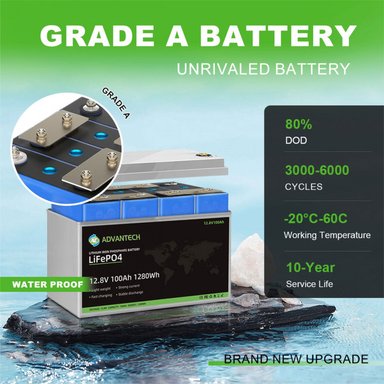 BATERÍA LIFEPO4 DE 12V 100AH LITIO CON BLUETOOTH Y BMS INCORPORADO - 3