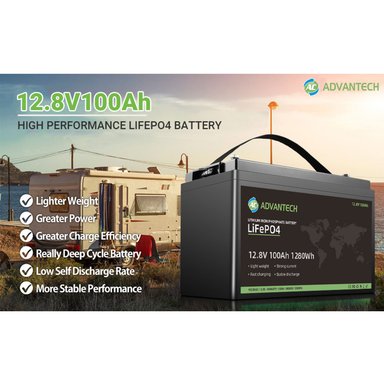 BATERÍA LIFEPO4 DE 12V 100AH LITIO CON BLUETOOTH Y BMS INCORPORADO - 4
