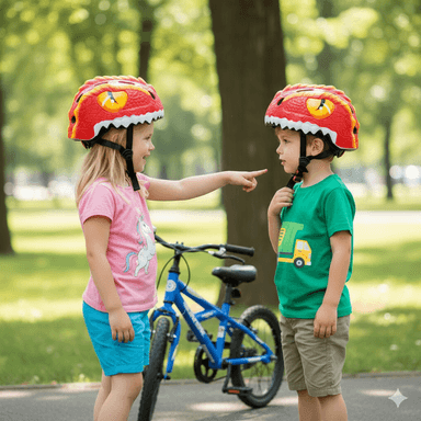 CASCO CICLISMO DGALI HOME NTK-05 - CASCO DE BICICLETA PARA NIÑOS DINOSAURIO ROJO ROJO BICICLETA NIÑOS DINOSAURIO - 3