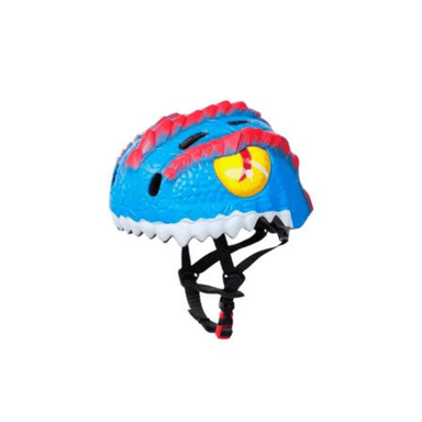 CASCO CICLISMO AZUL BICICLETA NIÑOS DINO